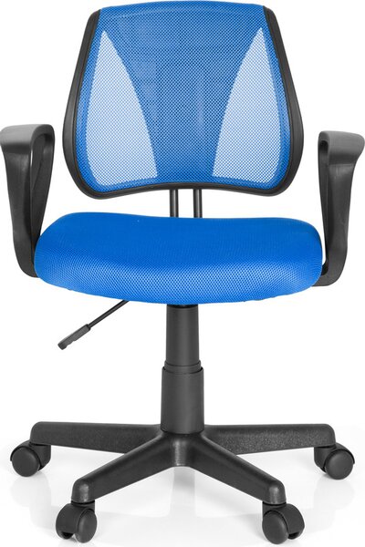 Hjh OFFICE sedia girevole per bambini KIDDY CD sedia da scrivania per bambini regolabile in altezza con braccioli tessuto / rete