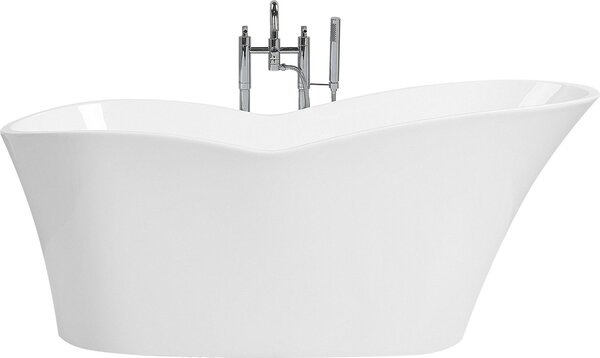 BELIANI Vasca da bagno acrilica autoportante Bianca Ovale Moderna