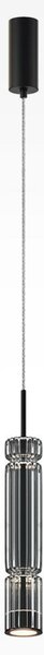 Lampada a sospensione LED Ordo nera 12W, bianco caldo, 1600 lm, metallo, dimensioni: 365x8x8 cm, IP20, Maytoni
