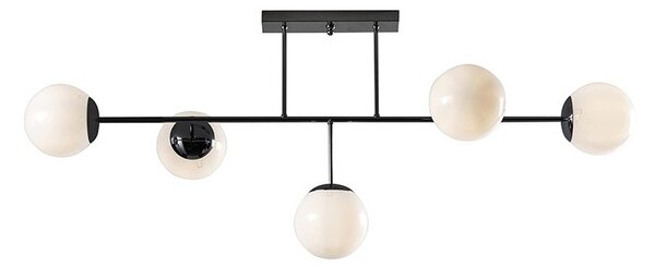 Rossini Hoko HOK001N plafoniera moderna nera a 5 luci E14