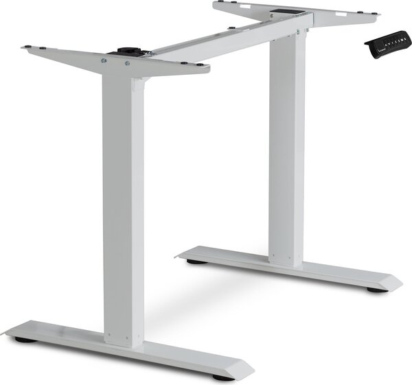 ESMART Germany ETX-121G Grigio - Telaio ergonomico per scrivania sit-stand Regolabile elettricamente in altezza in modo continuo da 71 a 121 cm 3x memoria Promemoria attività Soft-Start/Stop