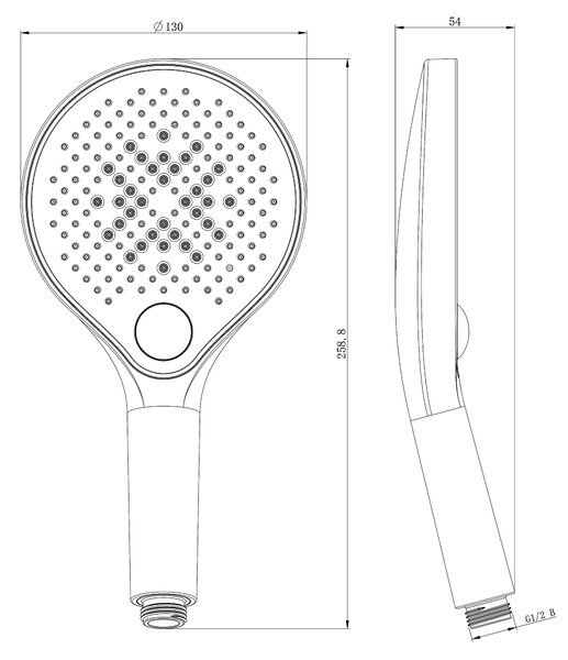 Colonna doccia termostatica 8221 PRO - Nero - Set completo - Inclusa doccetta e soffione a pioggia
