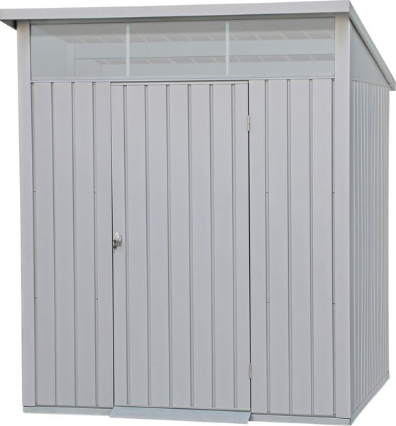 Capanno Duramax in metallo 199x197 Capanno per attrezzi da giardino Porta a battente, h. 229 x l. 199 x p. 197 cm, metallo