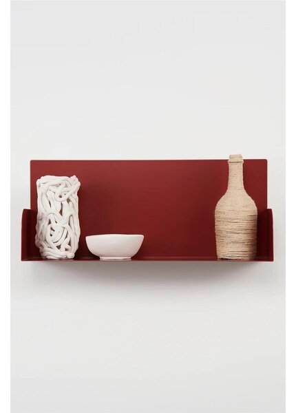 Mensola in metallo D 1 da muro Minimal Dimensioni 60x20x h 25 cm Portata massima 18 kg in acciaio verniciato Rosso terracotta