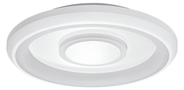 LEDVANCE ORBIS STEA SMART+ WiFi apparecchio, Ø 48 cm, plafoniera LED rotonda dimmerabile per interni, 32W, temperatura colore 2700 - 6500K, 2150 lumen, 2 moduli LED RGB, apparecchio di design rotondo, bianco