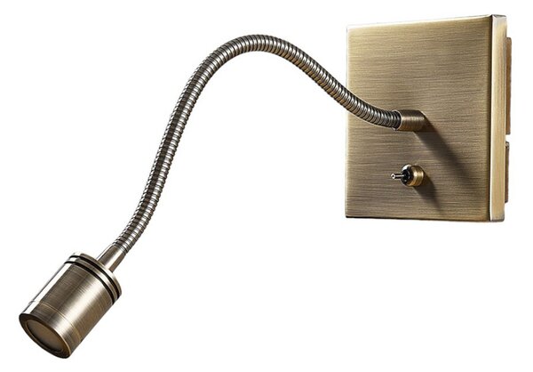 Applique da parete Lindby, Mayar, Bronzo / Ottone anticato, Camera da letto, Metallo, Moderno