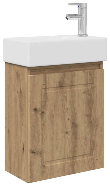 Mobile bagno con rubinetto Rovere Artigianale