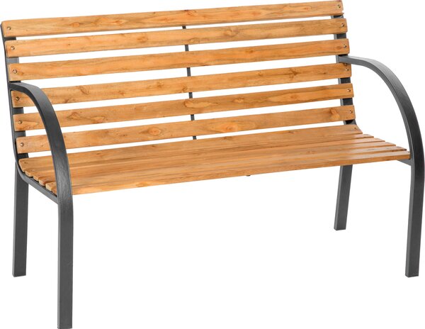 Panchina da giardino Micha L 119,5 x P 62 x H 83 cm, in legno , colore marrone