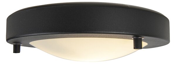 Plafoniera moderna nera 18 cm IP44 - Yuma