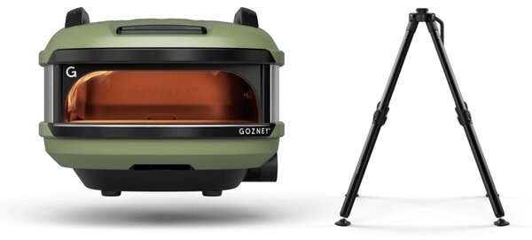 Forno per pizza Gozney Tread + piedistallo verde oliva