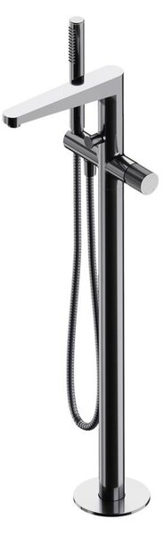 ECOLAM rubinetto da terra indipendente Rubinetto da vasca in piedi con doccetta CONTOUR cromato argento