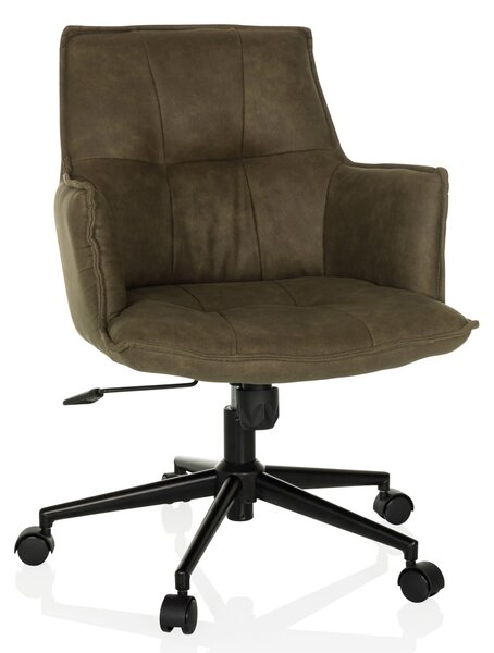 Hjh LIVING Home Office Sedia da ufficio SOLAO LIFE Sedia da scrivania con braccioli Sedia girevole in tessuto