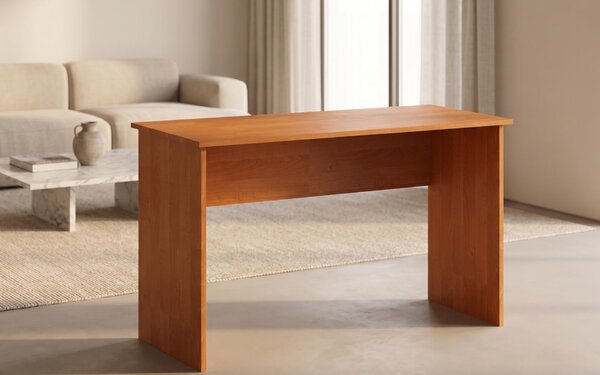 Scrivania 90 cm - Scrivania moderna per computer bianca - Grande scrivania per ufficio, camera dei bambini, studenti - Robusto tavolo per PC, salvaspazio 90x75x51 (ontano)
