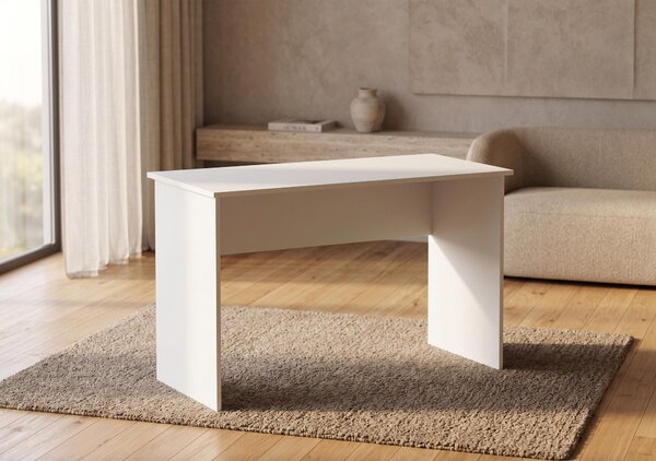 Scrivania bianca 90x51 cm - Scrivania compatta per computer, ideale per l'ufficio in casa, la cameretta dei bambini e gli studenti - Scrivania per PC robusta e salvaspazio
