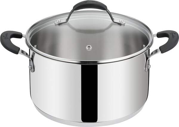 LAGOSTINA Pentola a Induzione Casseruola 18 cm Fonda con Coperchio Acciaio Lucido - Tempra
