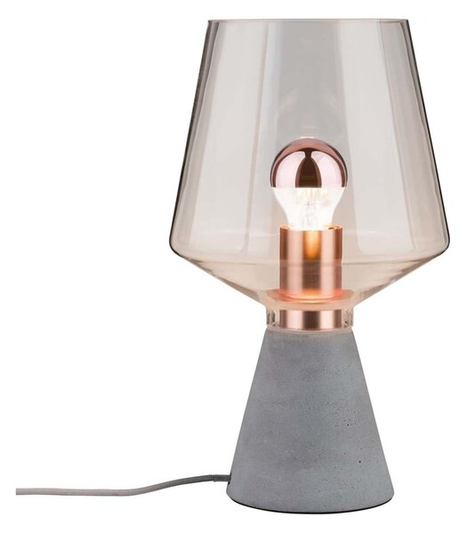 Lampada da tavolo in vetro, cemento H 20 cm, NEORDIC YORK I