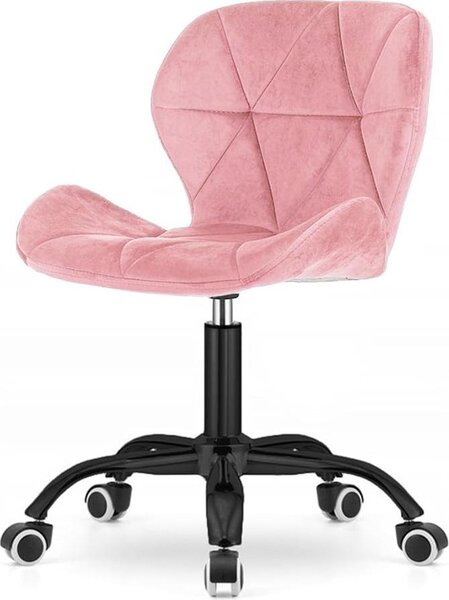 Sleepy shop 24 YOUR PERFECT MATTRESS Sedia da scrivania ergonomica con rotelle - comoda sedia girevole per l'ufficio e il posto di lavoro, imbottita, robusta base in metallo, ampia scelta di colori (ROSA smoke)