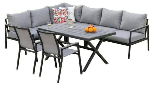 Gardissimo - Set da giardino angolare in alluminio "Jolene"