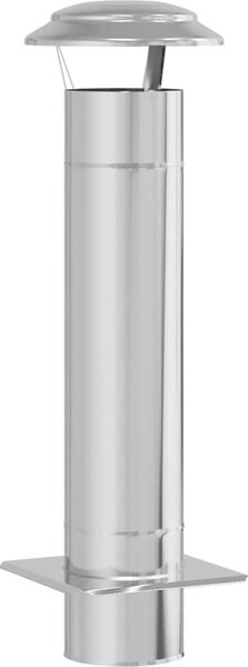 Estensione Camino Argento 25 x 25 x 82 cm Acciaio inossidabile