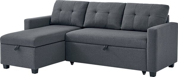 Divano a L Vitalispa Campina Grigio 226 x 163 cm con funzione sonno, Model 49807