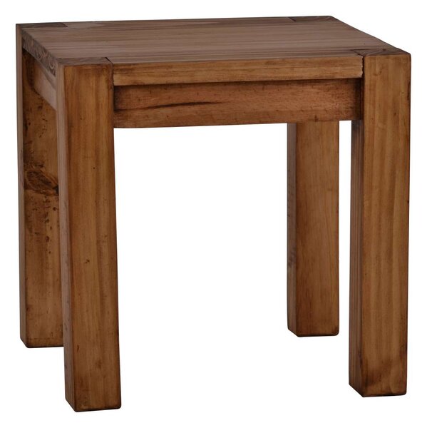 MiaMöbel Tavolino Mexico Mobili 46x46x46 cm Stile rustico Legno massello Pino miele