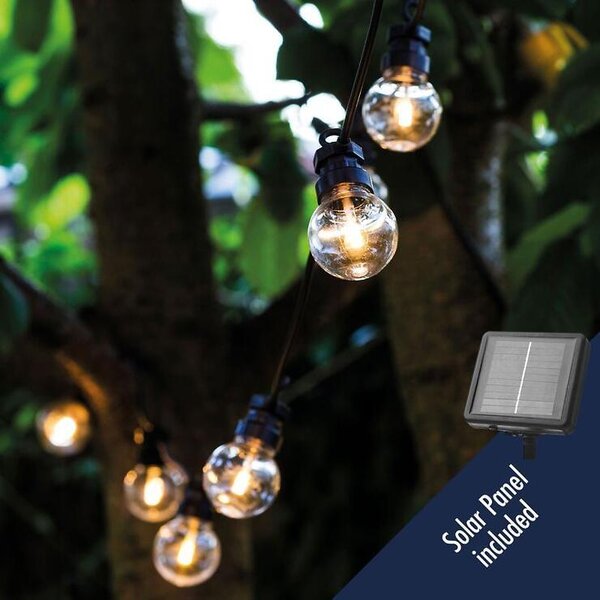 Sirius Catena luminosa da esterno Lucas Set iniziale 10 LED trasparenti 3 m nero