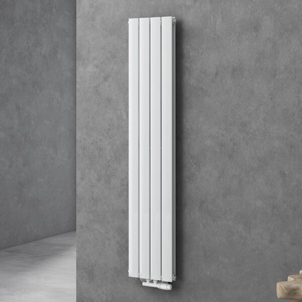 Doporro Radiatore Verticale da Bagno 160x31cm, Radiatore a Pannello a Doppio Strato Termoarredo da Parete e Pavimento in Acciaio, Bianco