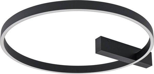 Lucande Lampada da soffitto LED Isalin, 60 cm, nero, CCT, dimmerabile