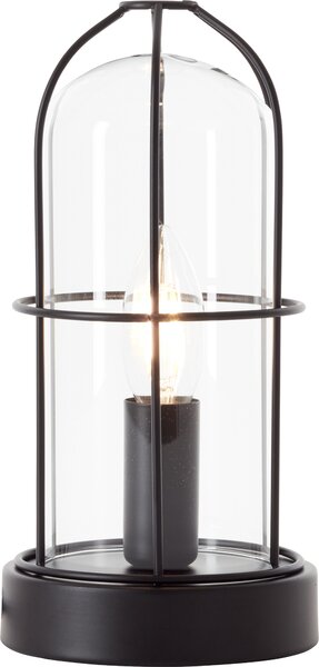 Lampada BRILLIANT Lampada da tavolo Storm nera | 1x D45, E14, 40W, adatta per lampade a goccia (non incluse) | Con interruttore a cavo intermedio