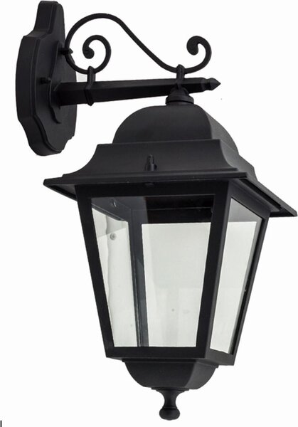 Lampada da parete per esterni nero rustico lanterna giardino