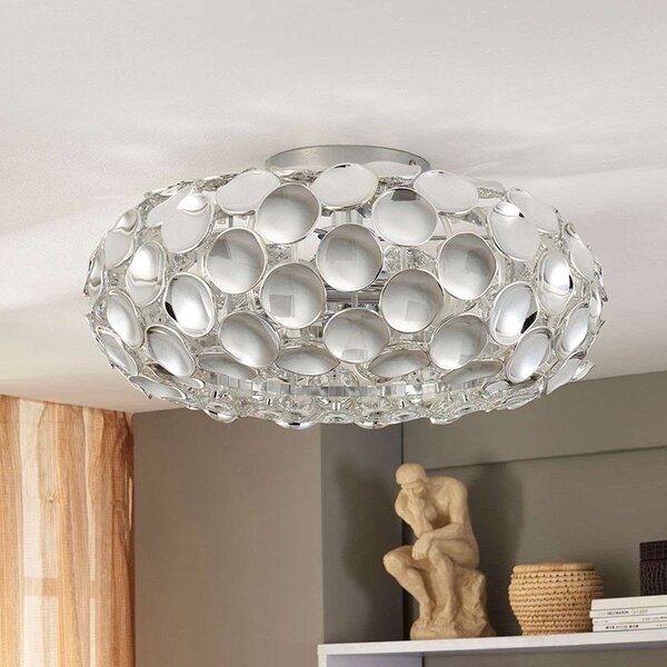 Lampada da soffitto Lindby Reza, Ø 48 cm, colore cromo, E14