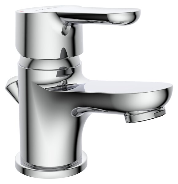 SCHÜTTE VICO, rubinetto lavabo con tirante, rubinetto bagno con set di scarico, cromato