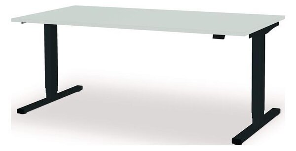 Scrivania levero H650-1250xL1800xD800mm grigio antracite/grigio chiaro elettr.MAUSER