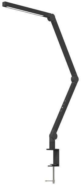 Lampada da tavolo HOMCOM, lampada da tavolo a LED con braccio orientabile e morsetto per la camera da letto