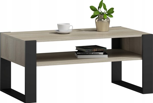 Tavolino KAJA sonoma nero loft retrò