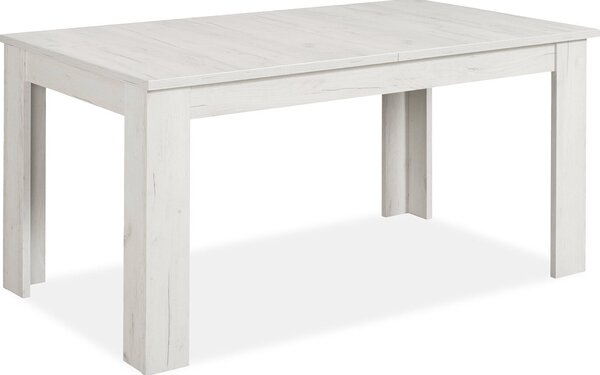 Homestyle4u Tavolo da pranzo allungabile bianco Tavolo da sala da pranzo Tavolo da cucina 160x90 cm