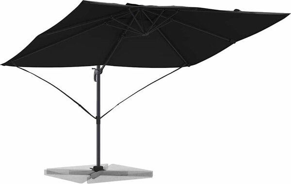 Ombrellone Nero 351 x 250 x 260 cm Poliestere e Alluminio