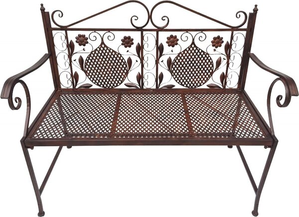 Panchina LEX in ferro 109 x 55 x 91 cm, marrone antico