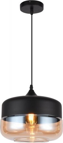 Plafoniera nera "Lender 2" 240V E27 Ø 25 cm