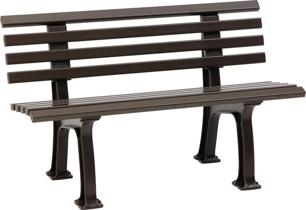 Panchina da giardino in plastica IBIZA 120 cm di BLOME, marrone scuro