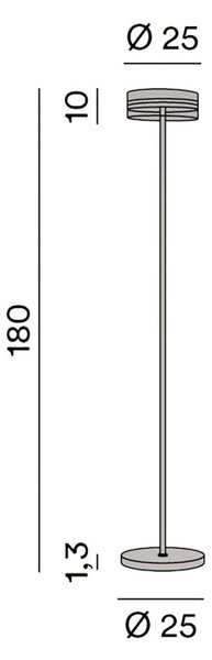 Piantana perenz aere 8220 b lc led 3000k led 880lm bianco - Perenz
