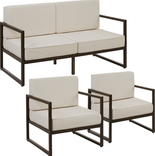 Set da giardino Comosa per 4 persone, imbottitura XXL