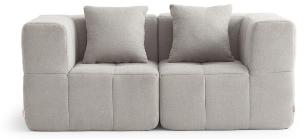 MILYSOFA SOFABULOUS Divano modulare, linea dritta, 2 posti, raffinato tessuto bouclé, beige pietra