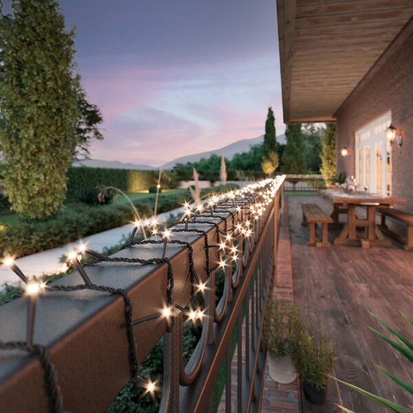 Ghirlanda luminosa a LED solare - 360 LED bianco caldo - 8 funzioni - L: 27 m - ricaricabile tramite USB