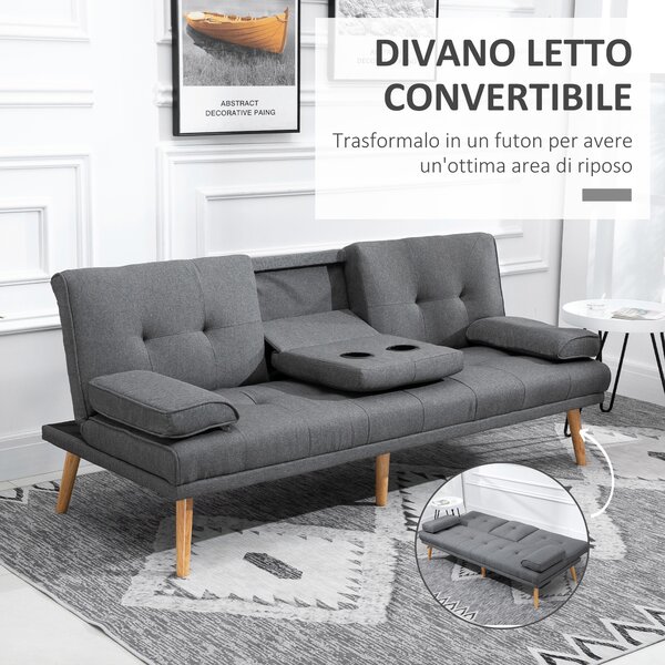 Tavolino Ribalta Divano Letto Posti Stile Scandinavo
