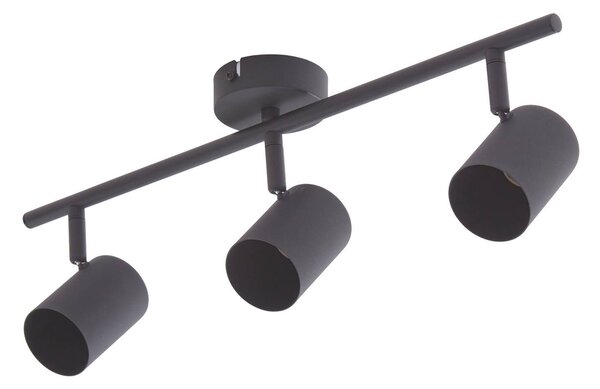 Faretto da soffitto Lindby Jorell, nero, 51 cm, 3 ganci, GU10