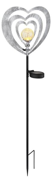 Globo 36580 - Lampada solare a LED LED/0,06W/3V IP44 cuore argentato