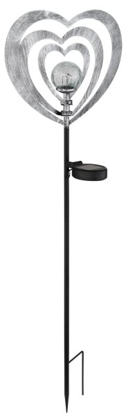 Globo 36580 - Lampada solare a LED LED/0,06W/3V IP44 cuore argentato
