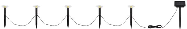 Globo 36354-5 - Catena solare a LED, 5xLED/0,06W/3V, IP44, design a fiori