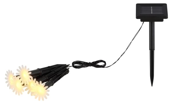 Globo 36354-5 - Catena solare a LED, 5xLED/0,06W/3V, IP44, design a fiori